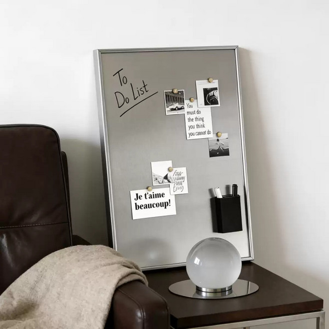 데이엘라 감성 인테리어 벽걸이 자석 보드 엽서 포스터 인생네컷 벽사진걸이, 그레이