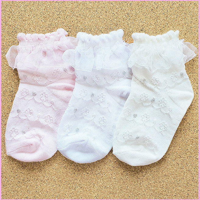 양말하우스 유아동 여아용 하니레스 레이스양말 (1족)