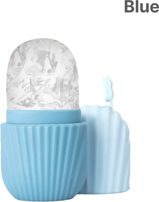 임송마켓 실리콘 아이스 페이셜 롤러 모공 수축 피부 진정 마사지기, 1개, Blue