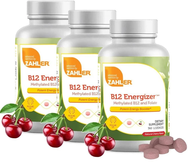 자일러 비타민B12 에너자이저 엽산 로젠지 Zahler B12 Energizer, 3개, 360정 - 쿠팡