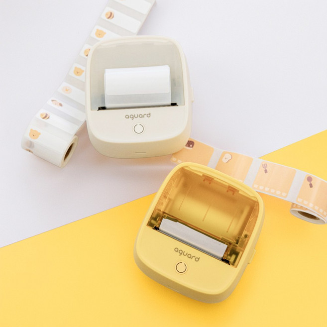 아가드 이지 라벨프린터 네임 스티커 라벨기 휴대용 무선 미니 프린터기, 이지 라벨프린터 아이보리, 1개