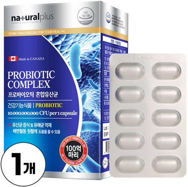 100억 프로바이오틱스 유산균 락토바실러스 플란타룸, 60정, 1개
