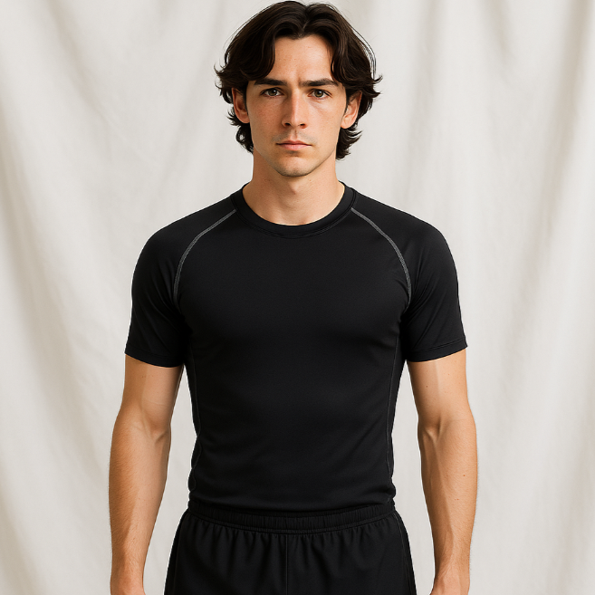 [올인원 운동세트] ROUNDEN 보호대 3종(손목/팔꿈치/무릎)+슬림핏 트레이닝복 세트 부상 예방, 1세트, BLACK