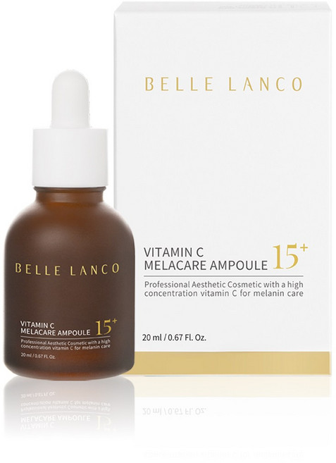 벨르랑코 멜라케어 비타민 C 앰플 20ml 1개 (고함량 순수비타민씨 기미 잡티 브트닝세럼 바르는 미백앰플)
