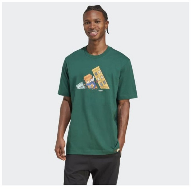 아디다스 오리지널스 헌트 스케이트 그래픽 남녀공용 티셔츠 JM6500