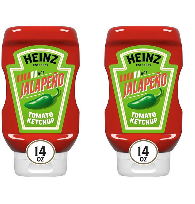 하인즈 할라피뇨 케찹 396ml 2팩 Heinz Tomato Ketchup Blended With Jalapeno 14 oz Squeeze Bottle, 2개