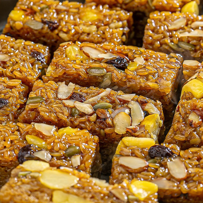 아침식사대용 달지않은 영양 간식 약밥 약식 (10개입) 개별포장, 1. 수제 영양약밥 10개입 (1팩), 42g, 10개