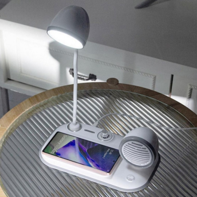 [5959]3in1 LED 스탠드 스피커 무선 충전기 수면 침대등, CW-CSL500