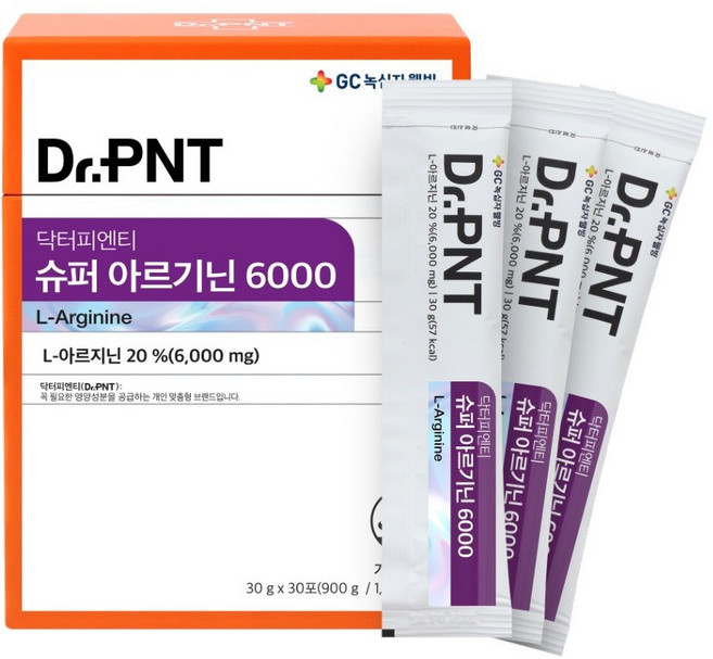 녹십자웰빙 닥터피엔티 슈퍼아르기닌 6000 30포 (1개월분) 1박스, 30g, 1개