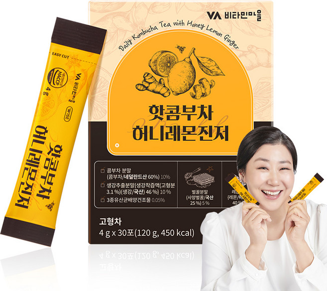 비타민마을 허니레몬진저 핫 콤부차, 30개입, 1개