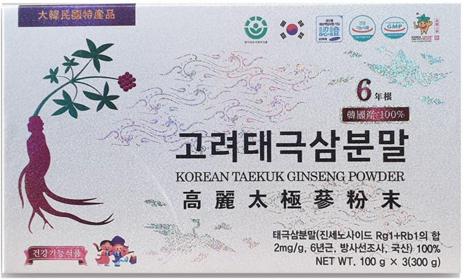 [본초마을]6년근 고려태극삼분말(300g)/6년근홍삼/홍삼분말/태극삼분말/최저가/효도선물, 300g, 1개