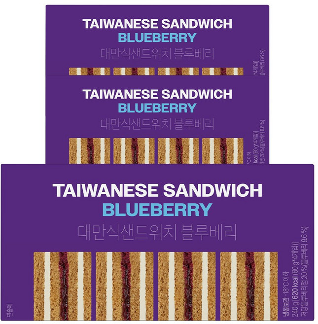 그로서리서울 대만식 샌드위치 블루베리 든든한 식사대용 간편식, 12개, 78g
