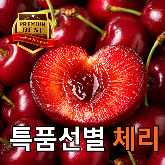 [프리미엄특가] 고당도 체리 수입산 생체리, 1박스, 300g