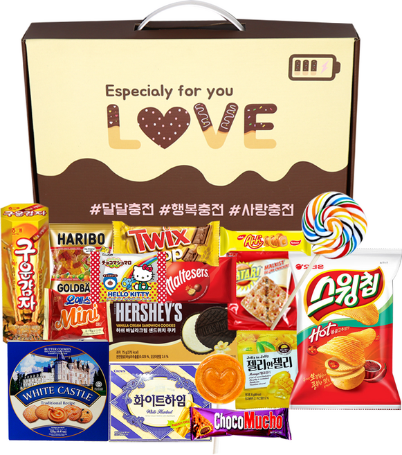발렌타인데이 종합선물 과자 초콜릿 선물세트 달콤충전 스페셜 중대형, 1세트, 중대형B