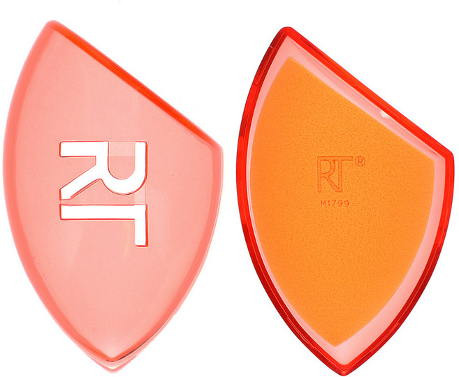Real Techniques 미라클 컴플렉션 스펀지 + 트래블 스펀지 케이스 2 피스 세트 2팩, 1개