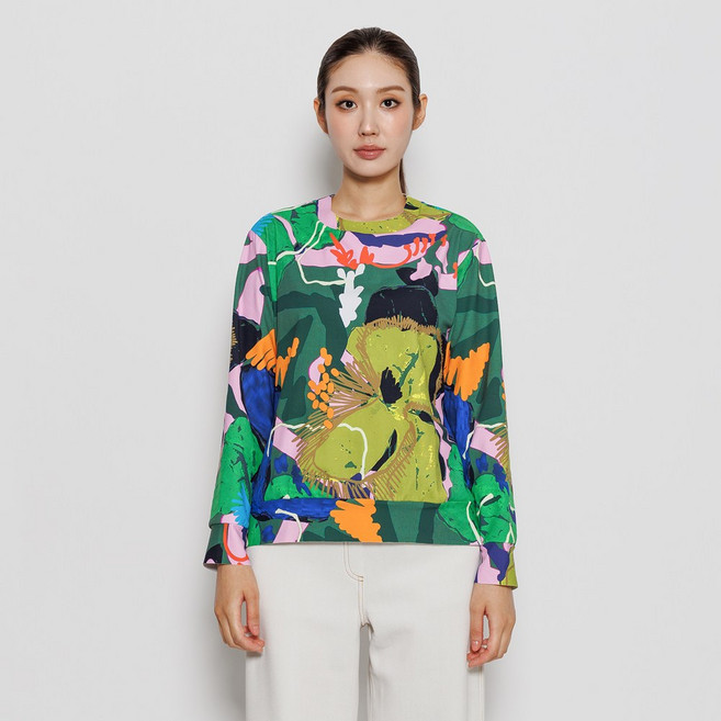 [디아스토리] 엘텍스 로즈매리 탑 (AHFPTN09)-GREEN