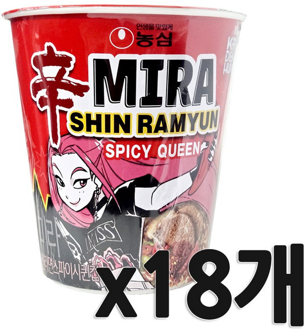 신라면 스파이시퀸 컵 65g, 18개