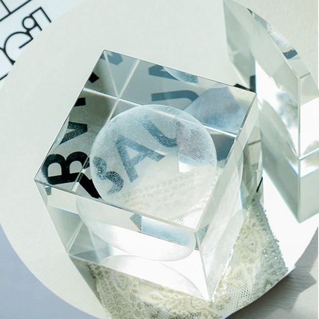 감성 아크릴 하트 구름 달 큐브 5cm 6cm 오브제, [1.달-5cmFIVE]