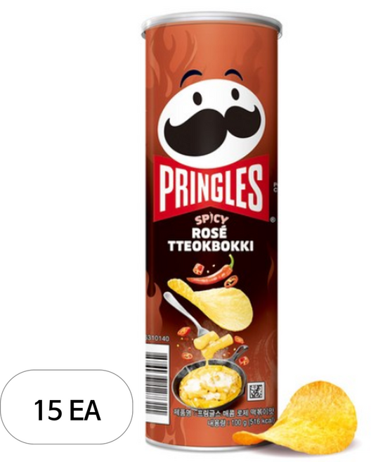 프링글스 매콤로제 떡볶이맛, 100g, 15개