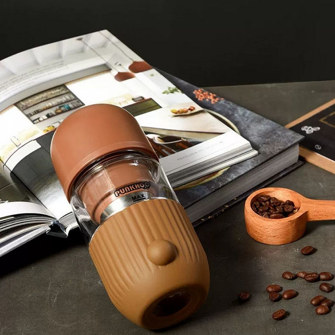 일본 텀블러 믹서기 일본 esim 4일 일본 붙이는 파스 소형 휴대용 커피 과일 블렌더 미, A. 브라운유리 바디