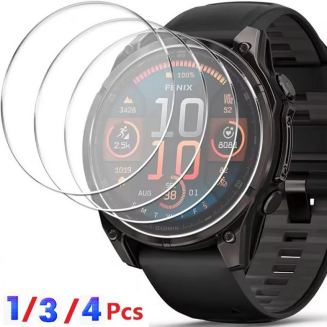 Garmin Fenix ​​8 용 강화 유리 51MM Solar AMOLED 5 6 7 Pro 보호기 시계 액세서리 필름, 02 4 Pcs Glass, 01 CN, 09 Garmin Fenix 6 Pro