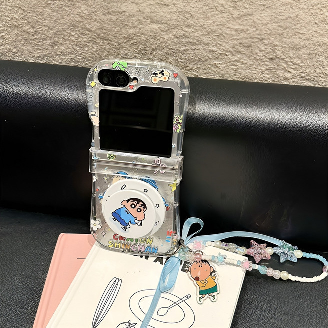 갤럭시z플립5 z플립6 z플립7 투명 실리콘 캐릭터 핸드폰케이스