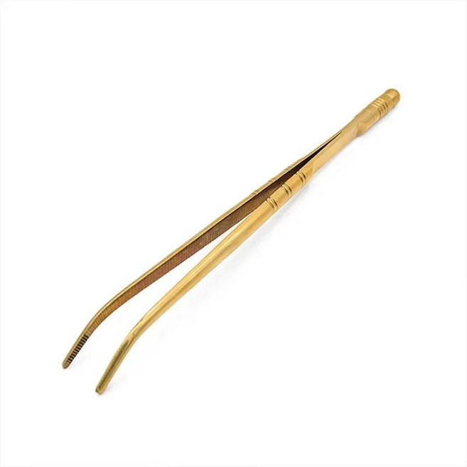 황동 티 클립 금속 토스트 통 순수 구리 베이글 핀셋 설탕 아이스 티웨어 주방 액세서리 도구 신제품, 1개, 01 gold