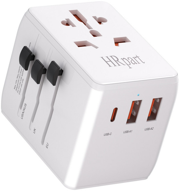 PD 고속충전 멀티 어댑터 전세계 여행용 멀티탭 돼지코 USB 콘센트 미국 유럽 일본 베트남 중국 홍콩 태국 필리핀 겸용, 1개
