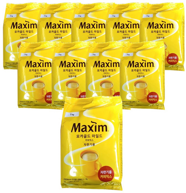 동서식품 맥심 모카골드 마일드 커피믹스 자판기용, 1kg, 10개입, 1박스
