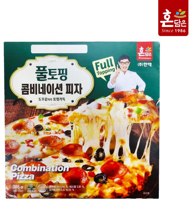 혼담은 풀토핑콤비네이션피자 385g/한맥, 385g, 1개
