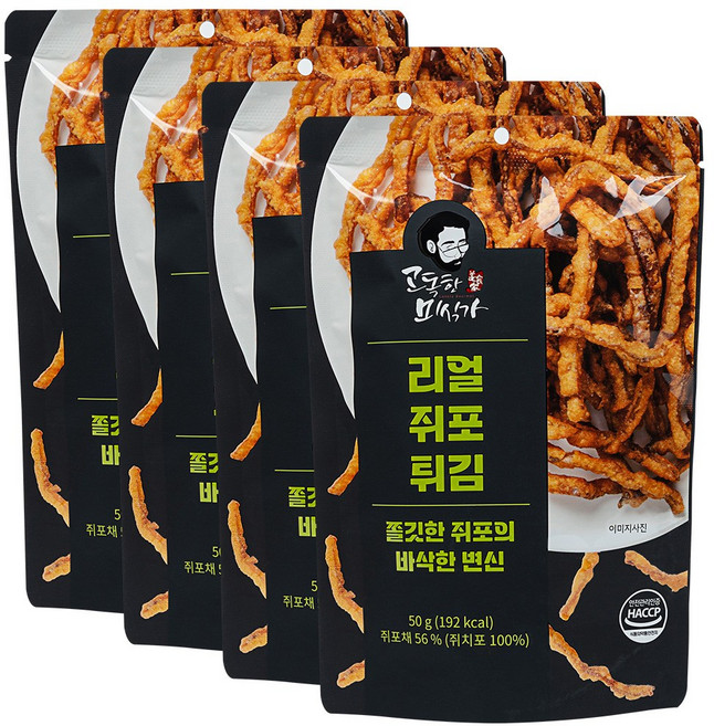고독한미식가 리얼쥐포튀김 50g 진짜 쥐포튀김, 4개