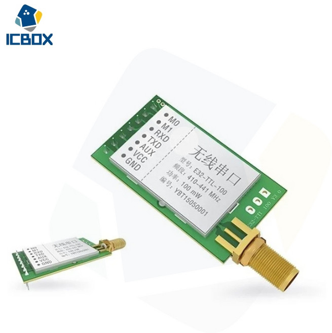 ICBOX無線模組 433MHZ無線串口 LORA擴頻3000米UART接口, SX1278/SX1276 A419
