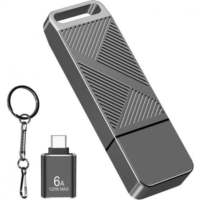 USB C 어댑터와 키체인 고속 썸 드라이브 메탈 펜 32 G 메모리 스틱그레이 3.0 어댑터 포함을 갖춘 이스트불 32GB FAT32 플래시, 32GB3.0, Grey