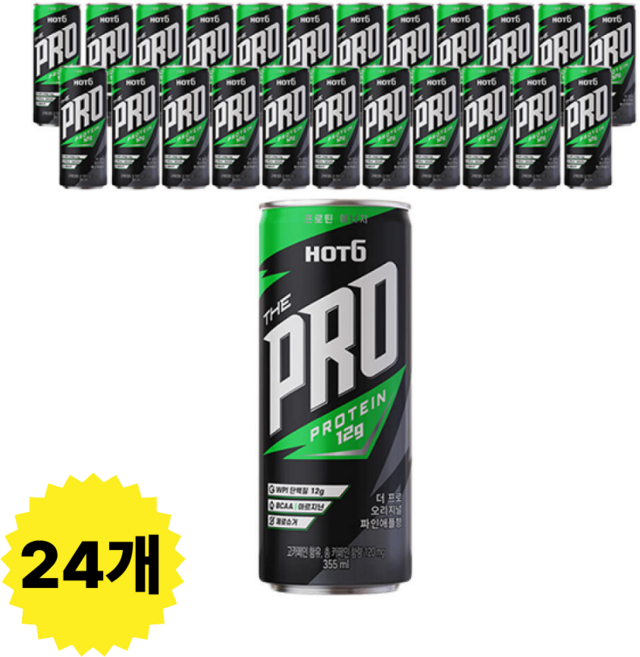 핫식스 더 프로 오리지널 파인애플향, 24개, 355ml