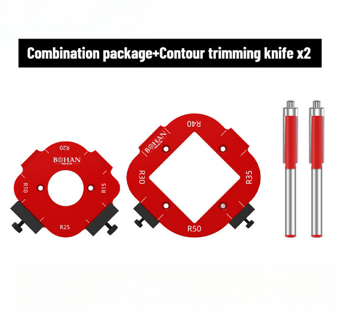 가장자리 트리밍 기계에 대 한 목공 라운드 코너 반경 템플릿 전기 나무 밀링 커터 라운드 R-코너 DIY 도구, 1개