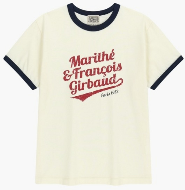 [국내매장판] 마리떼프랑소와저버 마리떼 빈티지 로고 링거 티셔츠 MFG46UTS220 IVR NVY SBL 남녀공용 데일리