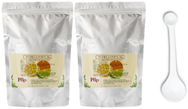 팝플러스 식용 무수구연산+계량스픈1개, 1kg, 2개
