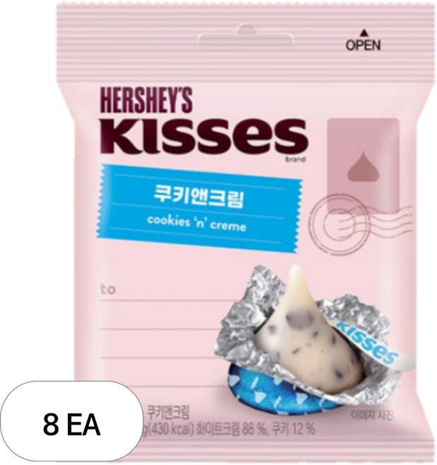 허쉬 키세스봉 쿠키앤크림, 81g, 8개
