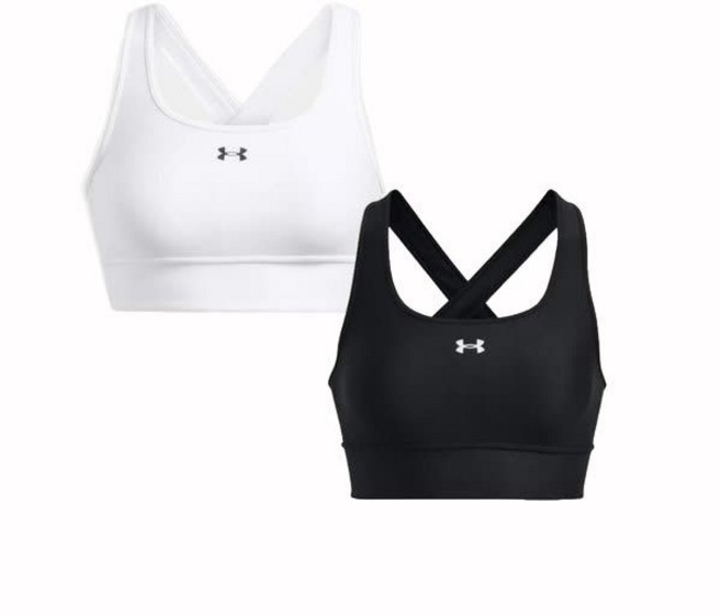 언더아머 UNDERARMOUR 1377916-001-101 여성 UA 크로스백 롱라인 스포츠 브라
