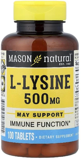 메이슨 내추럴 l-라이신 500mg 100정, 1개 - 쿠팡