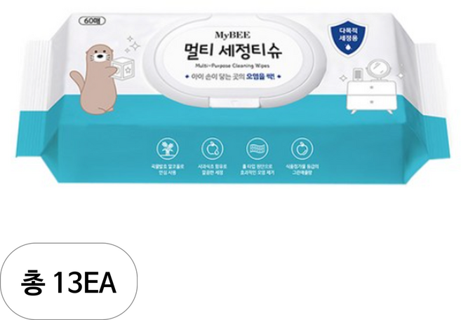 마이비 멀티 세정티슈, 13개