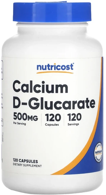 Nutricost 칼슘 d-글루카레이트 500mg 캡슐 120정, Nutricost칼슘d글루카레이트500mg캡슐120정, 1개 - 쿠팡
