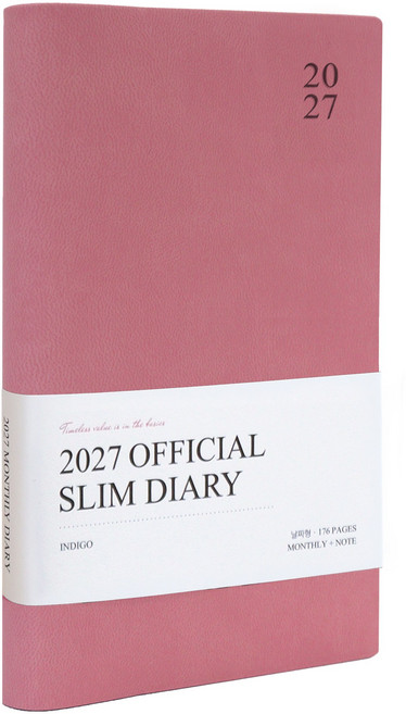 인디고 2027 오피셜 슬림 먼슬리 업무용 다이어리, 1개, 블러썸