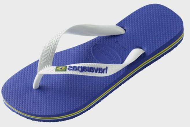 하바이아나스 havaianas 브라질 로고 플립플랍 Marine Blue