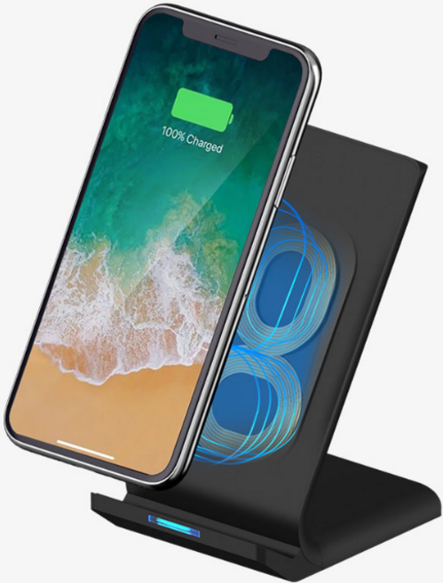 파샵마켓 고속 급속 무선충전기 거치대, 1개, 화이트(케이블미포함)