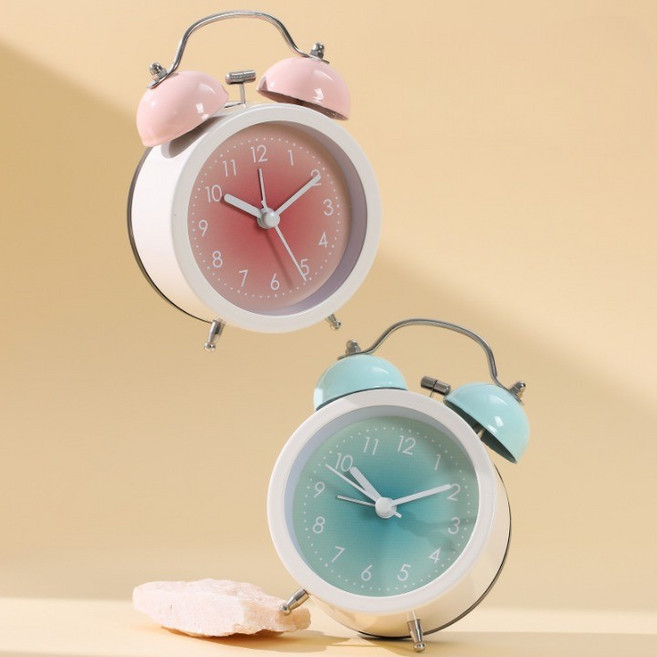 하이상점 인테리어 무소음 파스텔 탁상시계, 에메랄드 그린