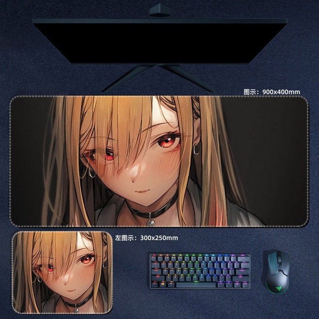 그 비스크 돌은 사랑을 한다 마우스패드 키보드 장패드 두께 4mm, 300x250mm, F, 1개