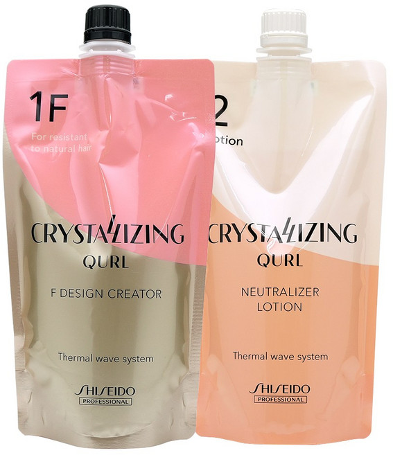 시세이도프로페셔널 크리스탈라이징 큘디자이닝 크림 1제 F(건강모)+2제 로션, 1개, 400ml