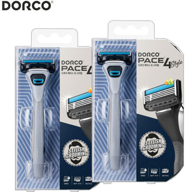 도루코 남성면도기 페이스4 스타일 핸들1개 + 날2개입 x 2세트, 1세트