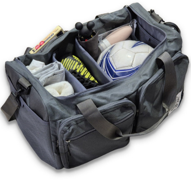 하이로나 스포츠 헬스장가방 축구 더블백, 차콜그레이, 1개